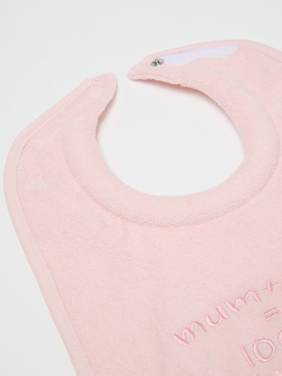 Bipack di bavette da neonata in puro cotone multicolor_1