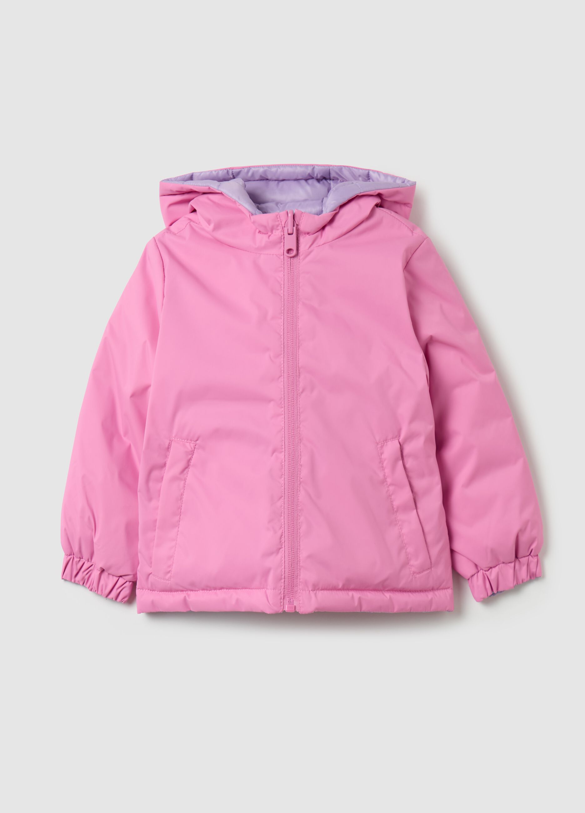 Ultralight reversible down jacket with hood