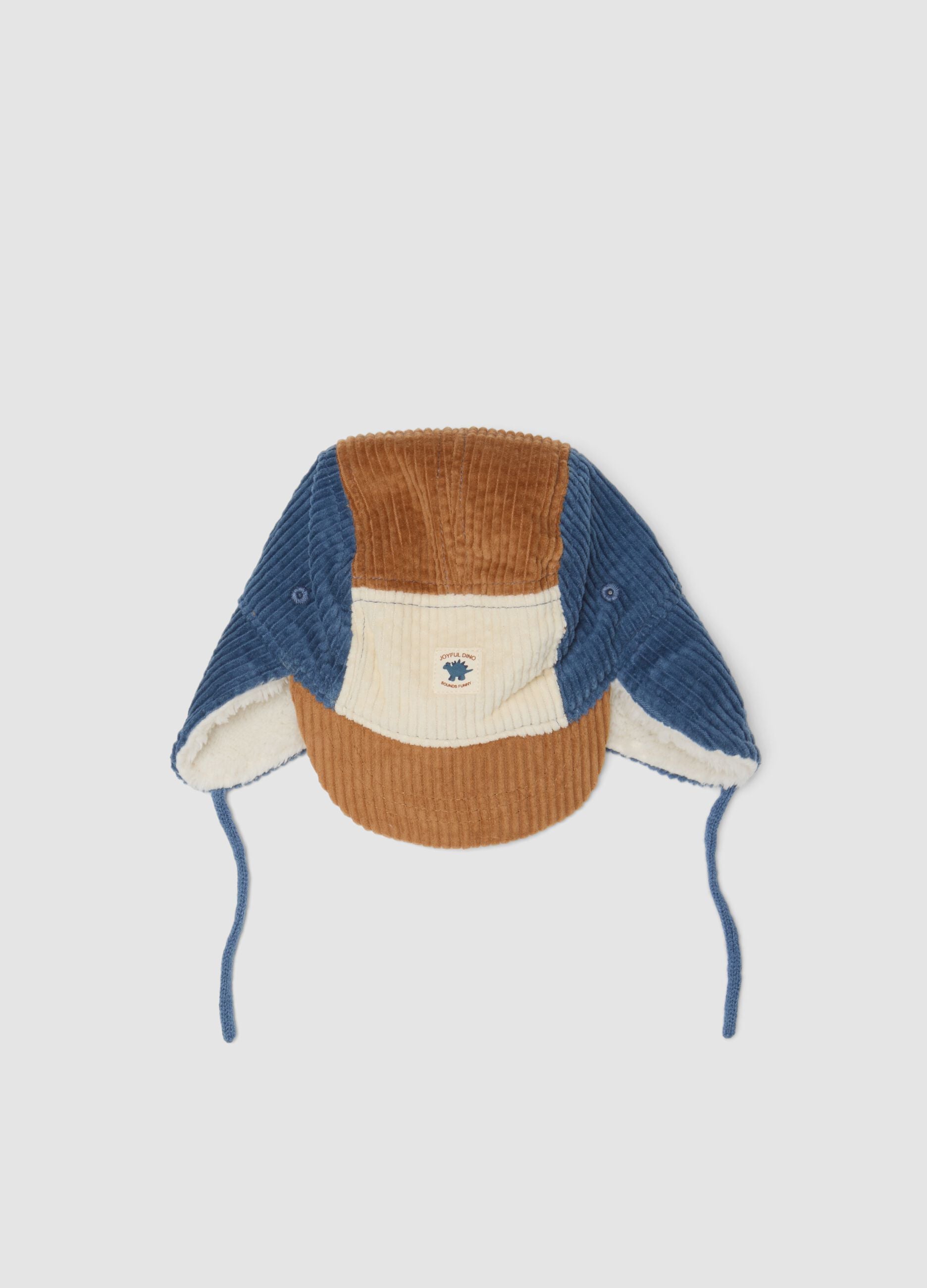 Cappello multicolor in puro cotone con paraorecchie