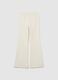 Girls' beige flare trousers in pure cotton_1
