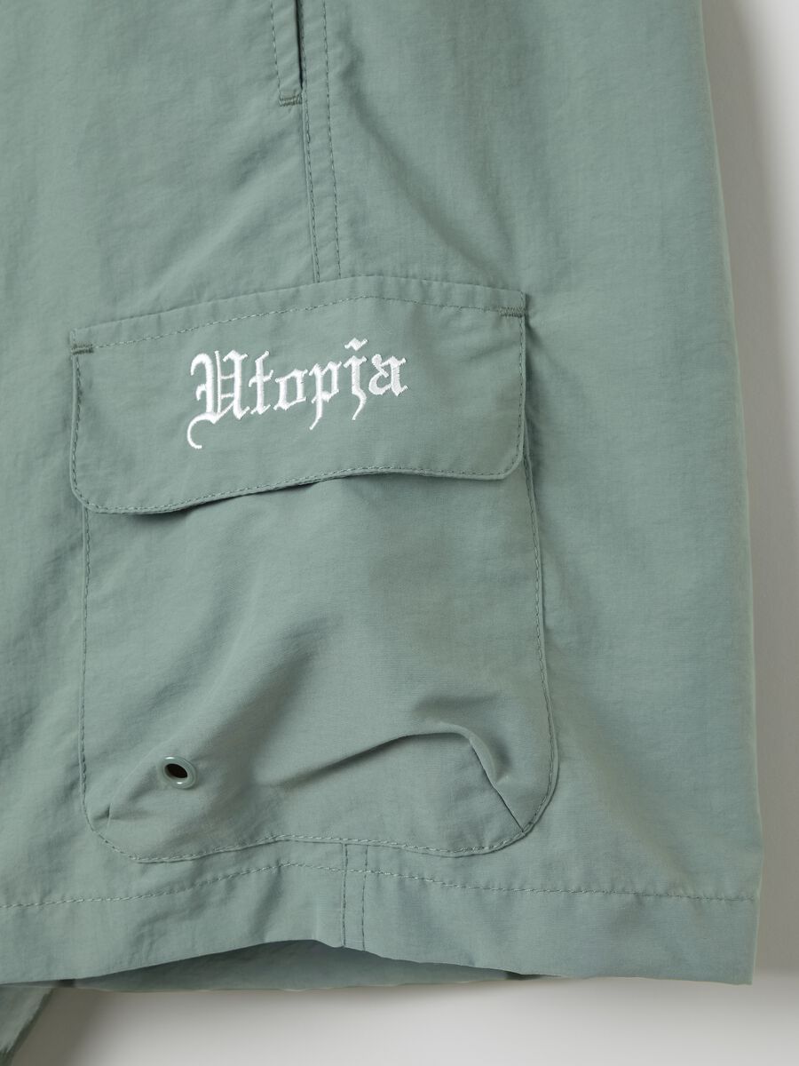 Cargo Swim Shorts Military Green_6