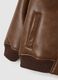 Brown bonded fabric jacket_4