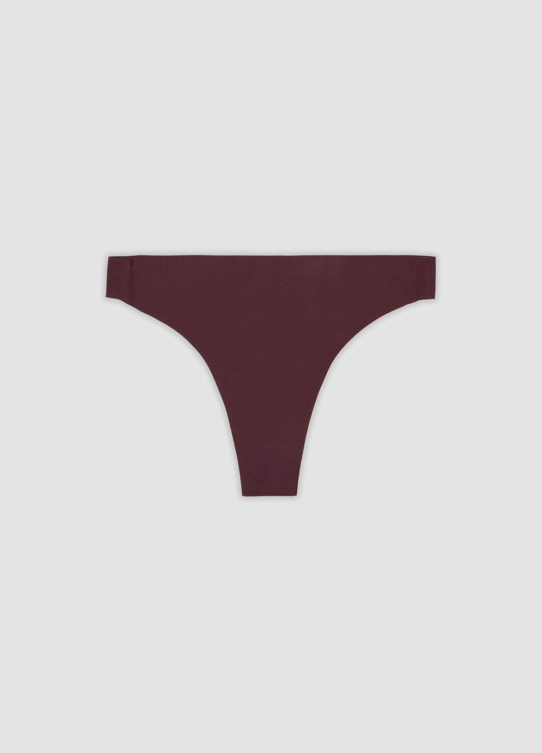 Slip brasiliana viola in tessuto elasticizzato