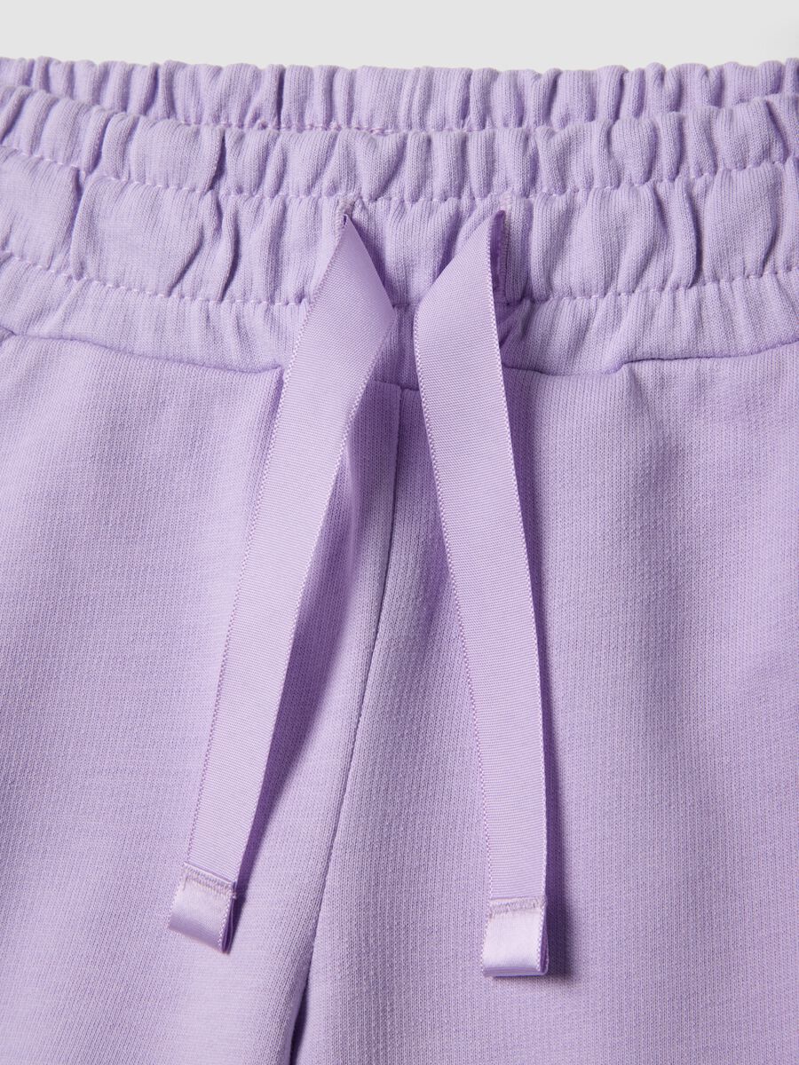 Girls' pure cotton purple shorts - regular fit_2