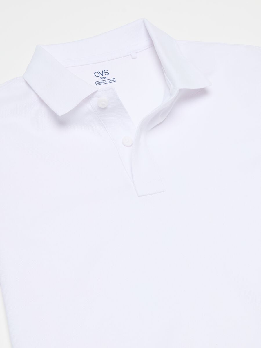 Solid colour cotton polo shirt_2