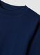 T-shirt blu navy in puro cotone organico con girocollo_2