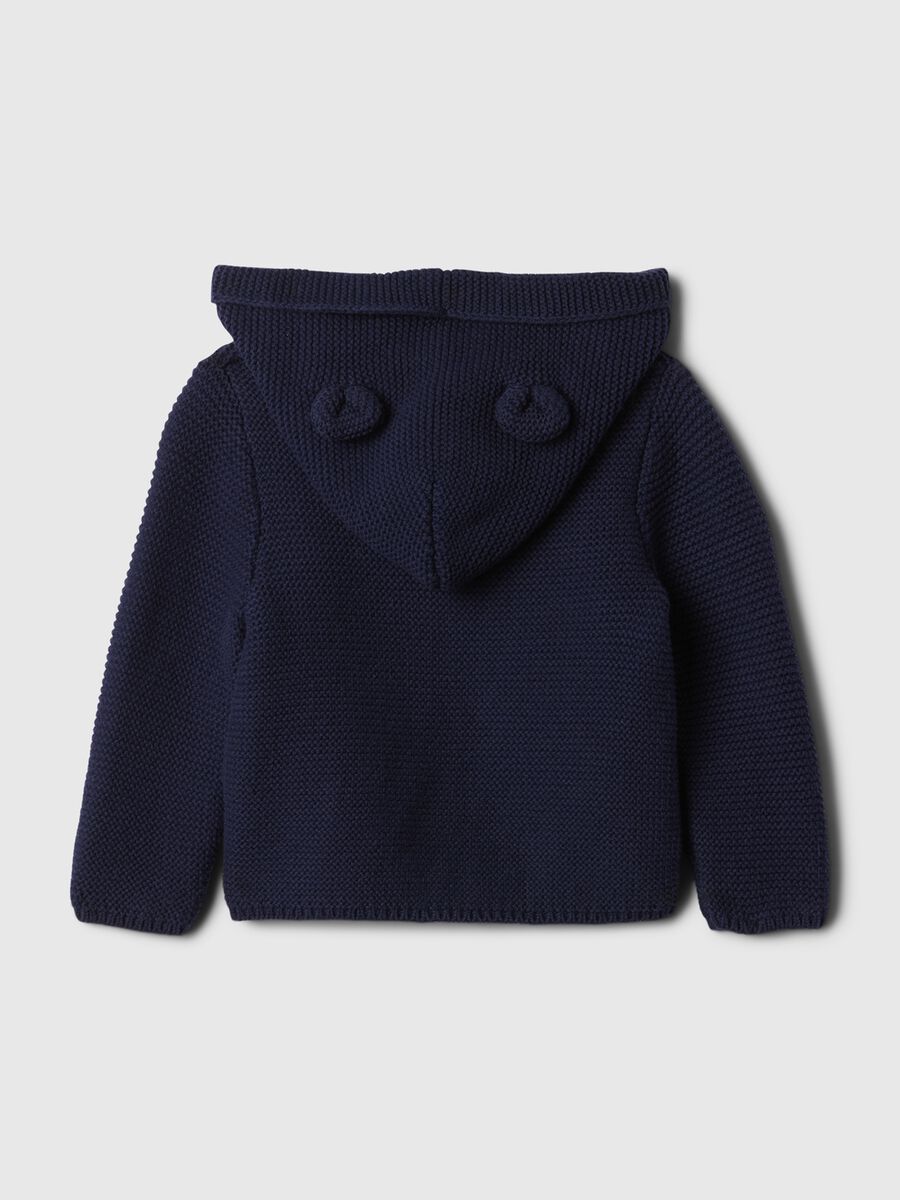 Cardigan blu unisex in cotone_1