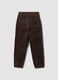 Brown corduroy comfort-fit trousers_1