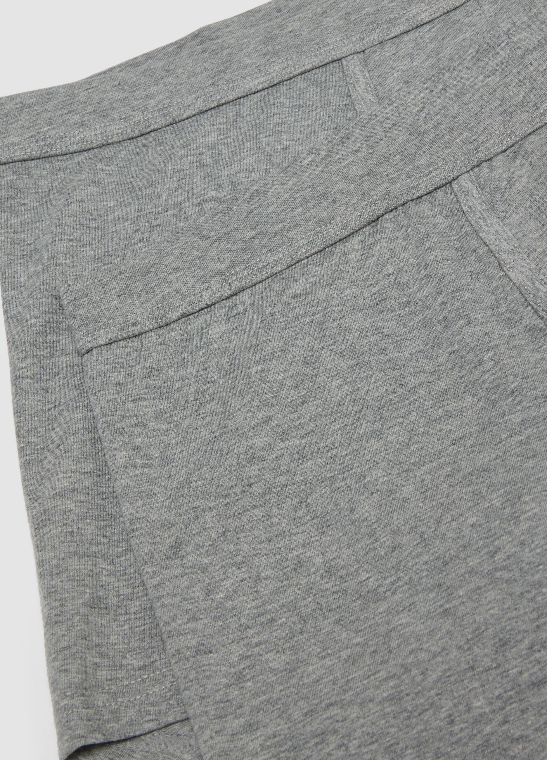 2-pack of grey stretch Supima cotton boxer shorts