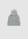 Grey hat with pom pom and sequins_0