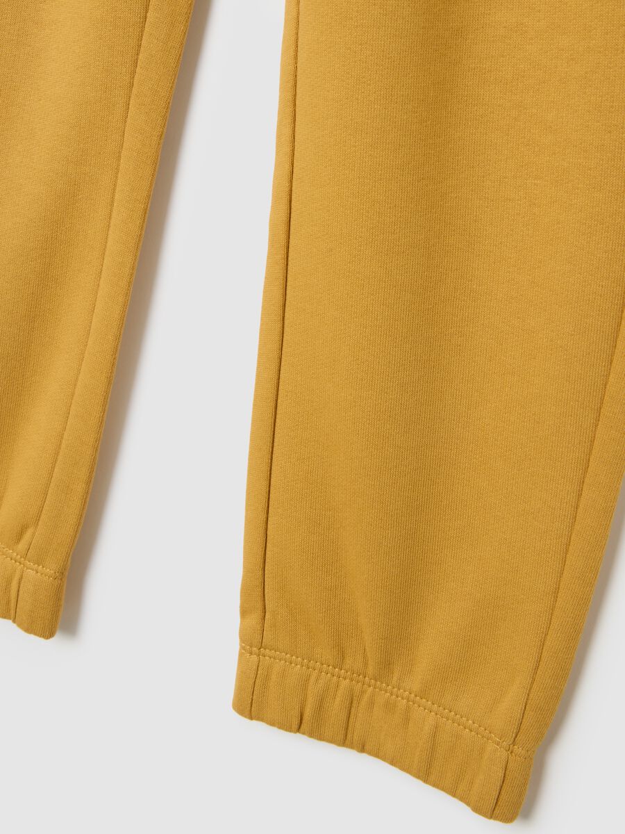 Jogger da bambino in puro cotone gialli jogger_3