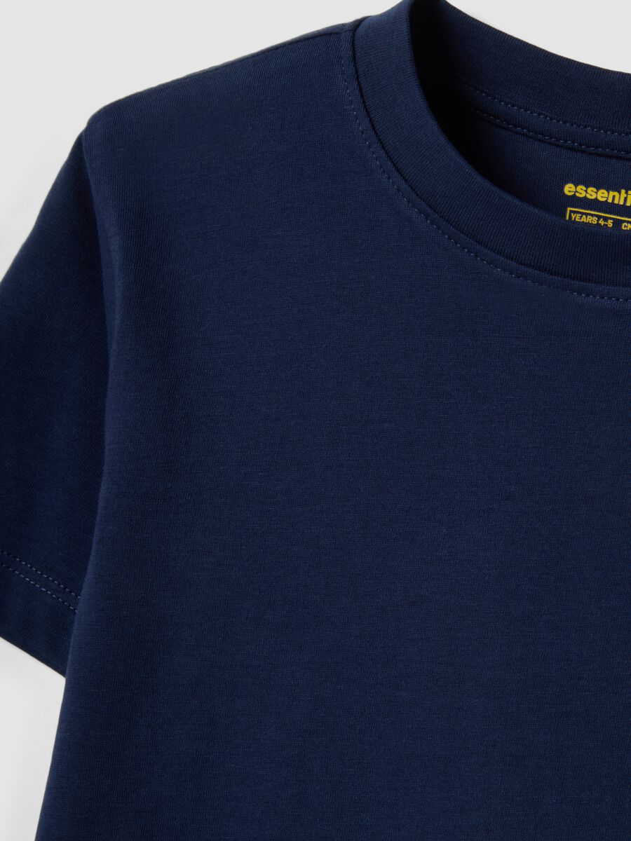 T-shirt in puro cotone blu da bambino regular fit_2