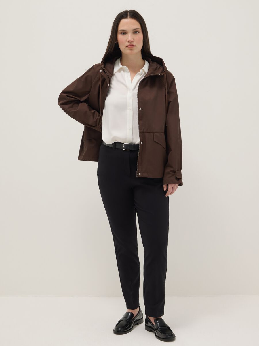 Black skinny viscose blend leggings_0