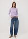 Purple fitted crew-neck long-sleeve top_1