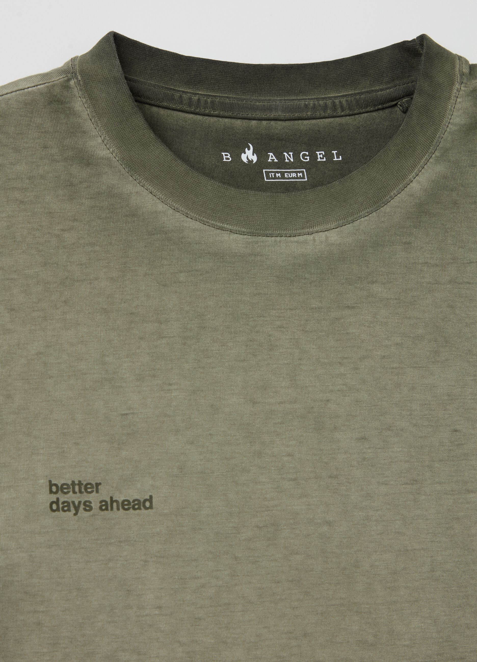 T-shirt effetto degradé con stampa