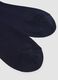 Blue ribbed stretch viscose socks_1