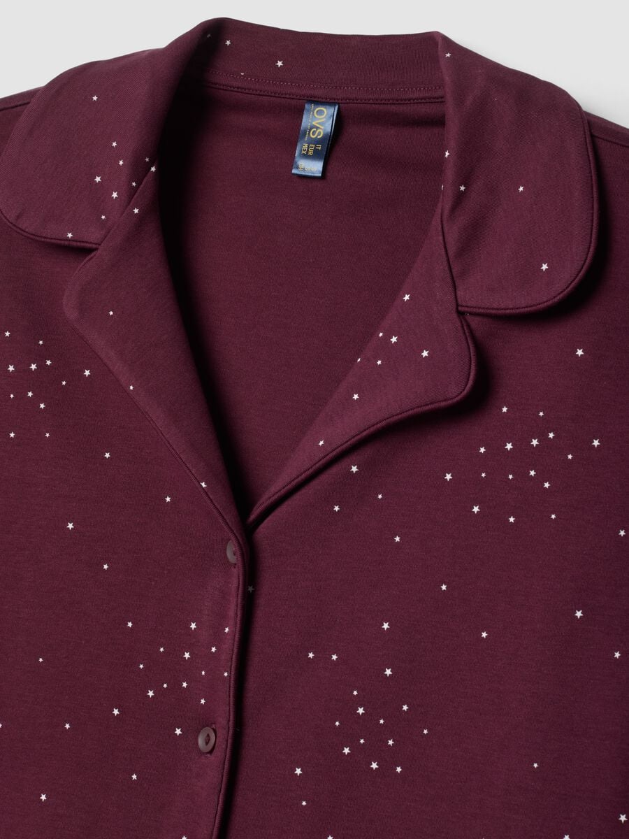 Purple pure cotton crew-neck pyjamas_6
