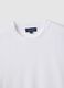 T-shirt in misto lino e cotone bianca regular fit_5