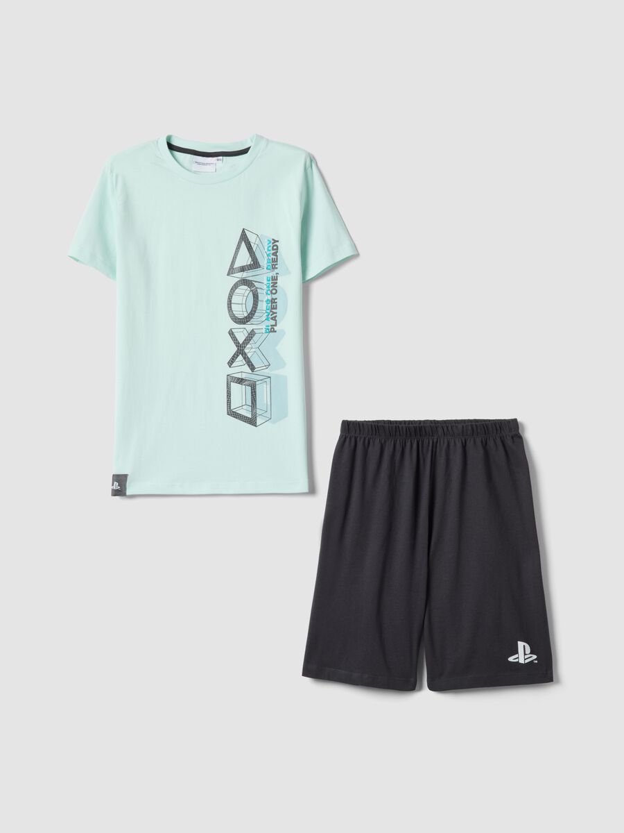 Pigiama in puro cotone multicolor da ragazzo con stampe PlayStation_0