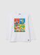 Children's white regular fit pure cotton t-shirt with Super Mario print_0