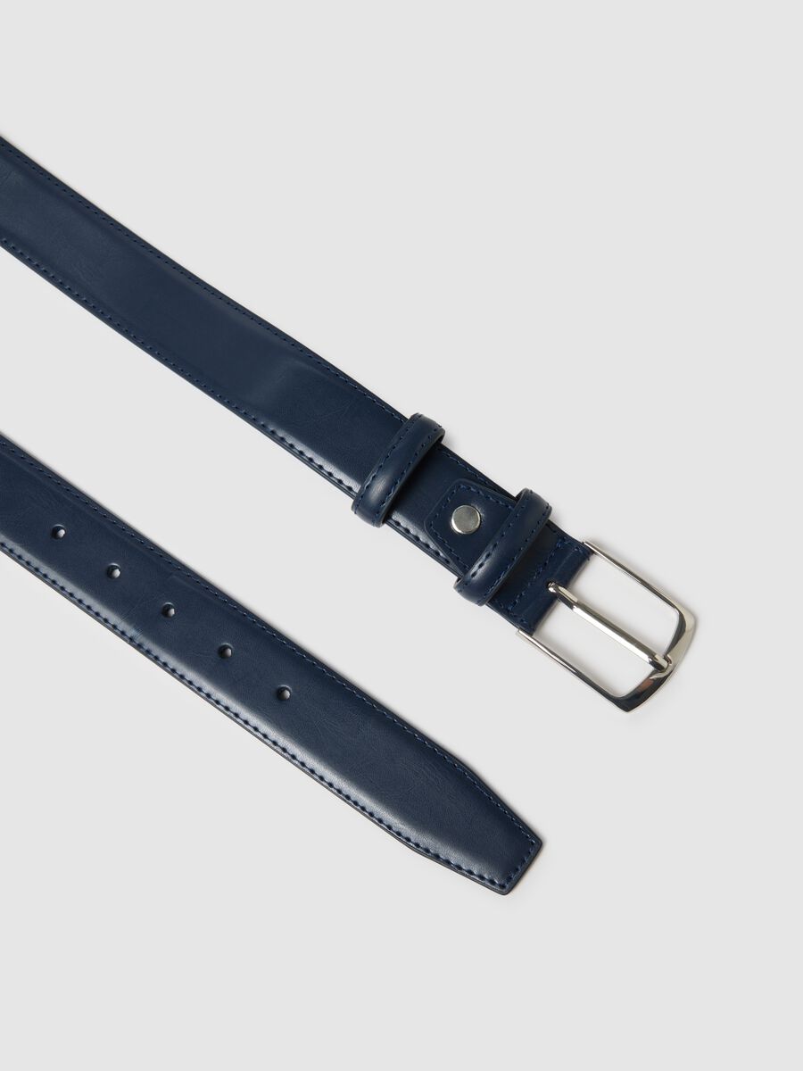 Blue belt with elegant buckle_1