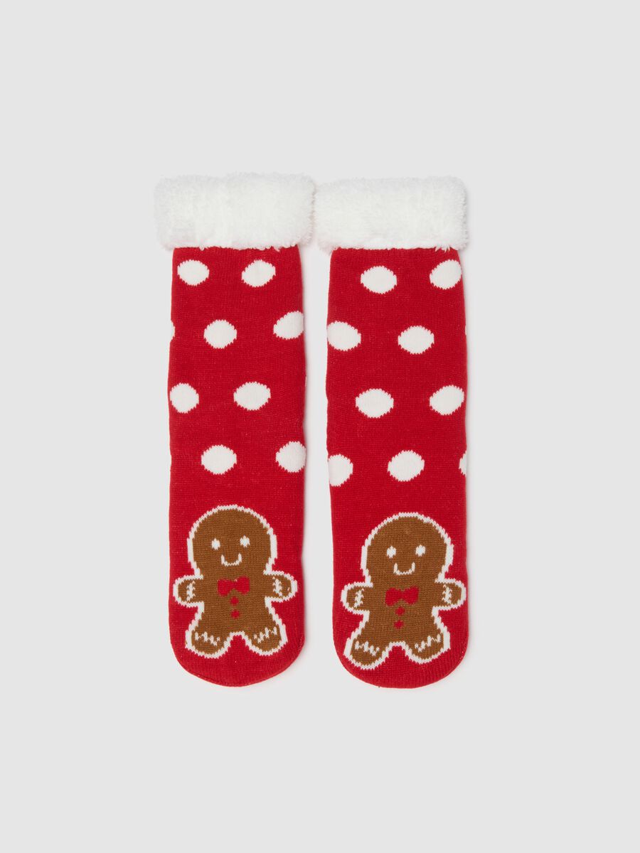 Multicolour Christmas Socks with Polka Dots_0