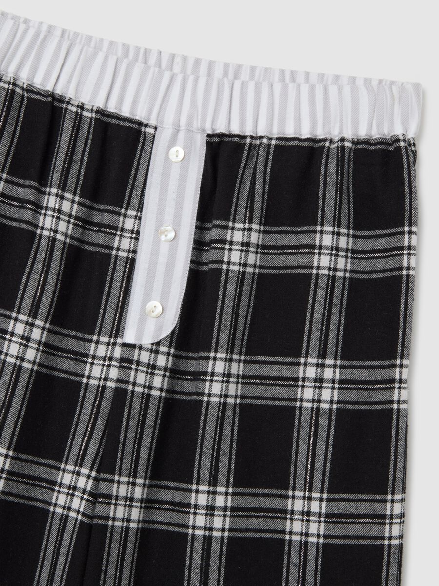 Black Flannel Regular Fit Trousers_5