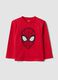 T-shirt rossa in puro cotone con stampa MARVEL Spider-Man_0