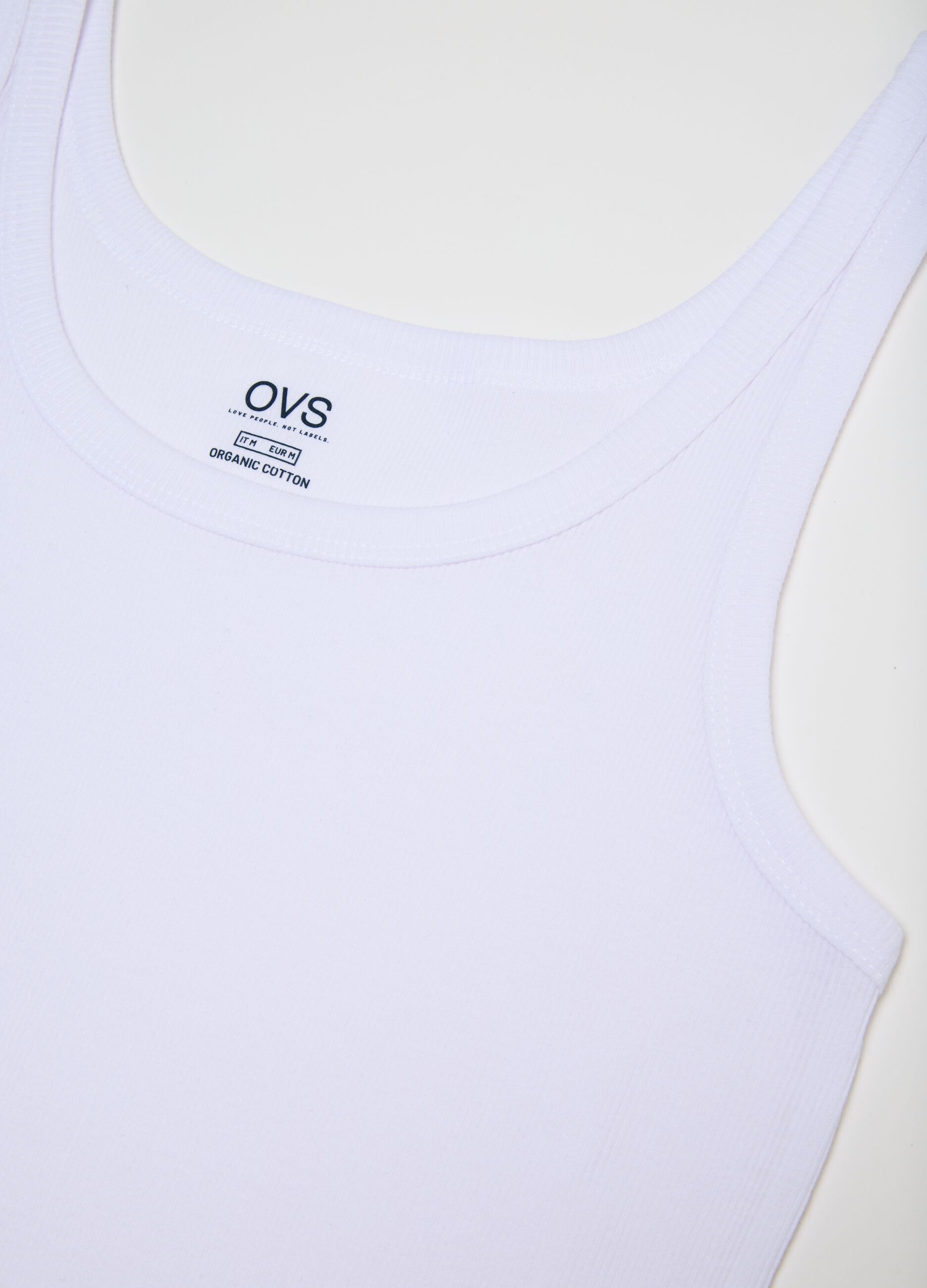 Men's White Sleeveless Cotton Shirt