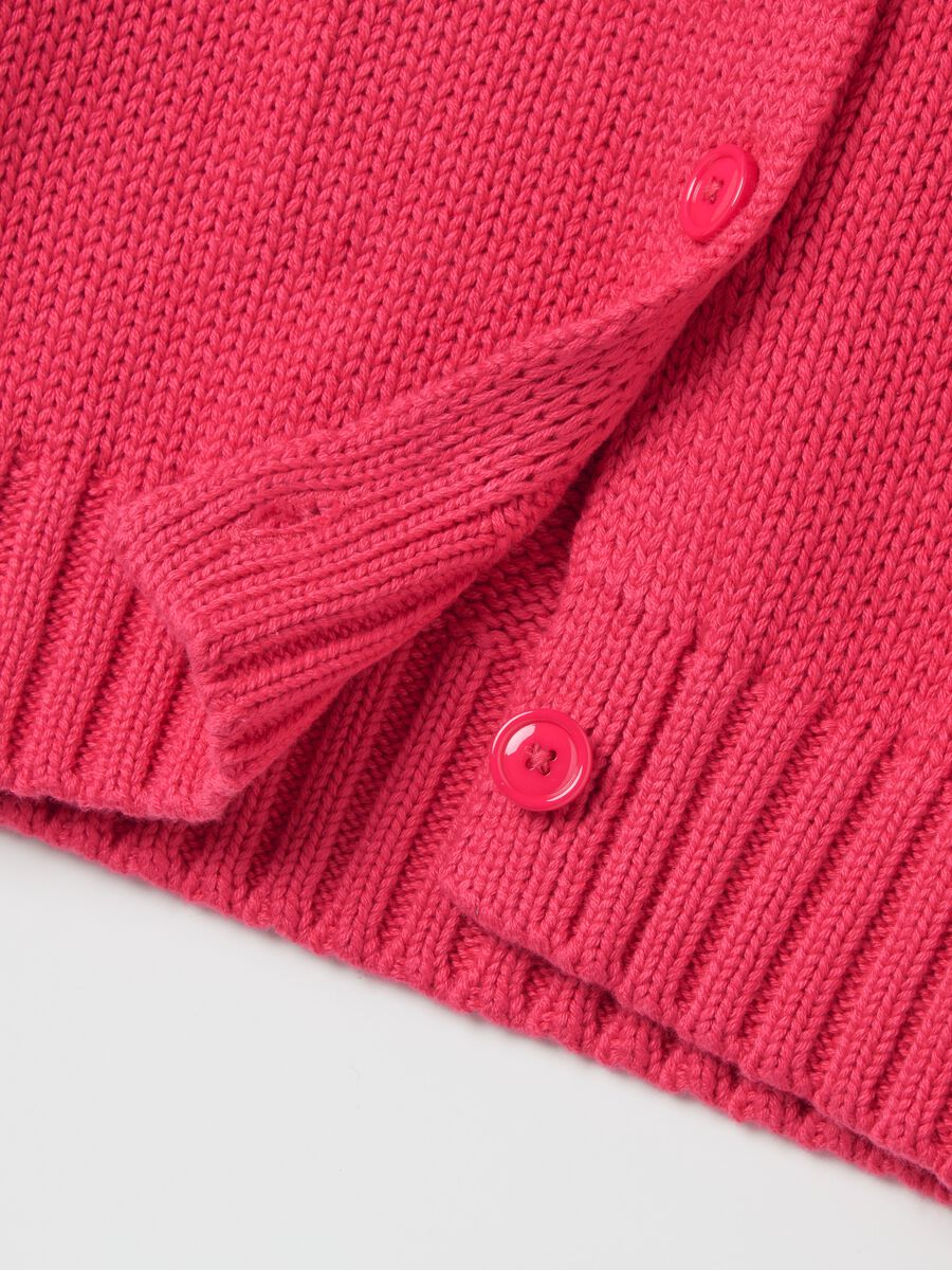 Cardigan with round neck in cotton_5
