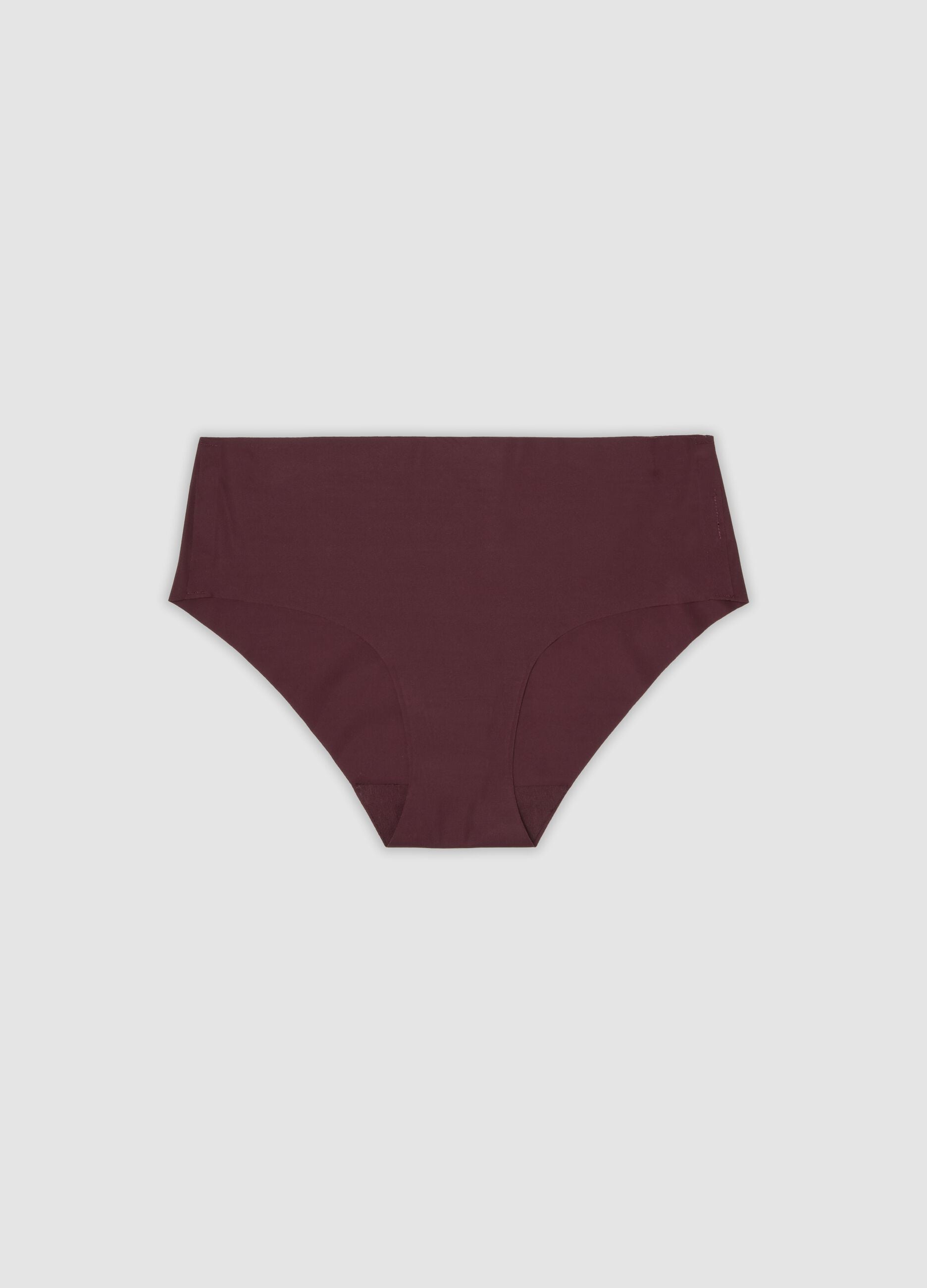 Slip hipster viola in microfibra elasticizzata con vita regular