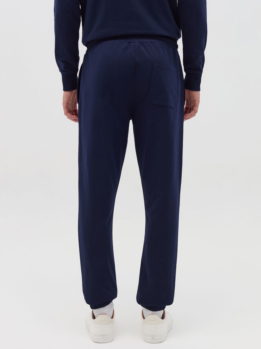Fleece joggers with drawstring_3