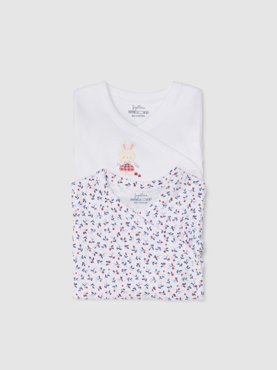 Two-pack white and multicolour bodysuits for newborn_3
