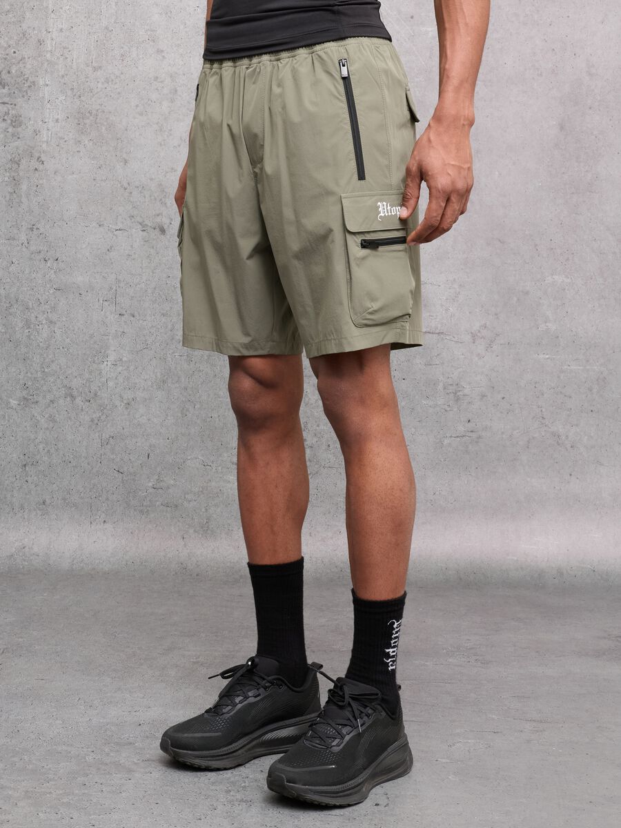Kombat Active Cargo Shorts Military Green_1