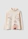 Beige pure organic cotton crew-neck top_0