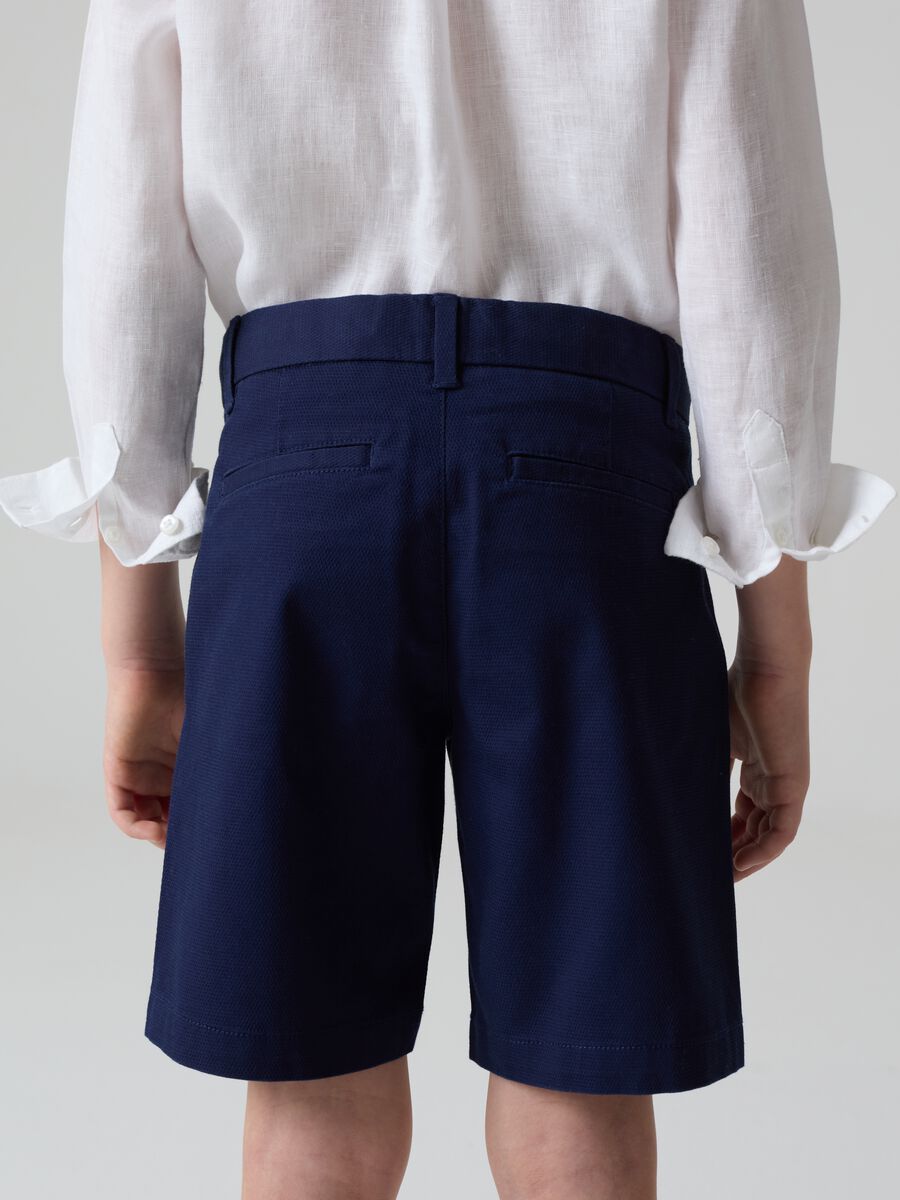 Stretch cotton Bermuda shorts with pockets_2