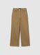 Dark Beige Straight Leg Trousers_4