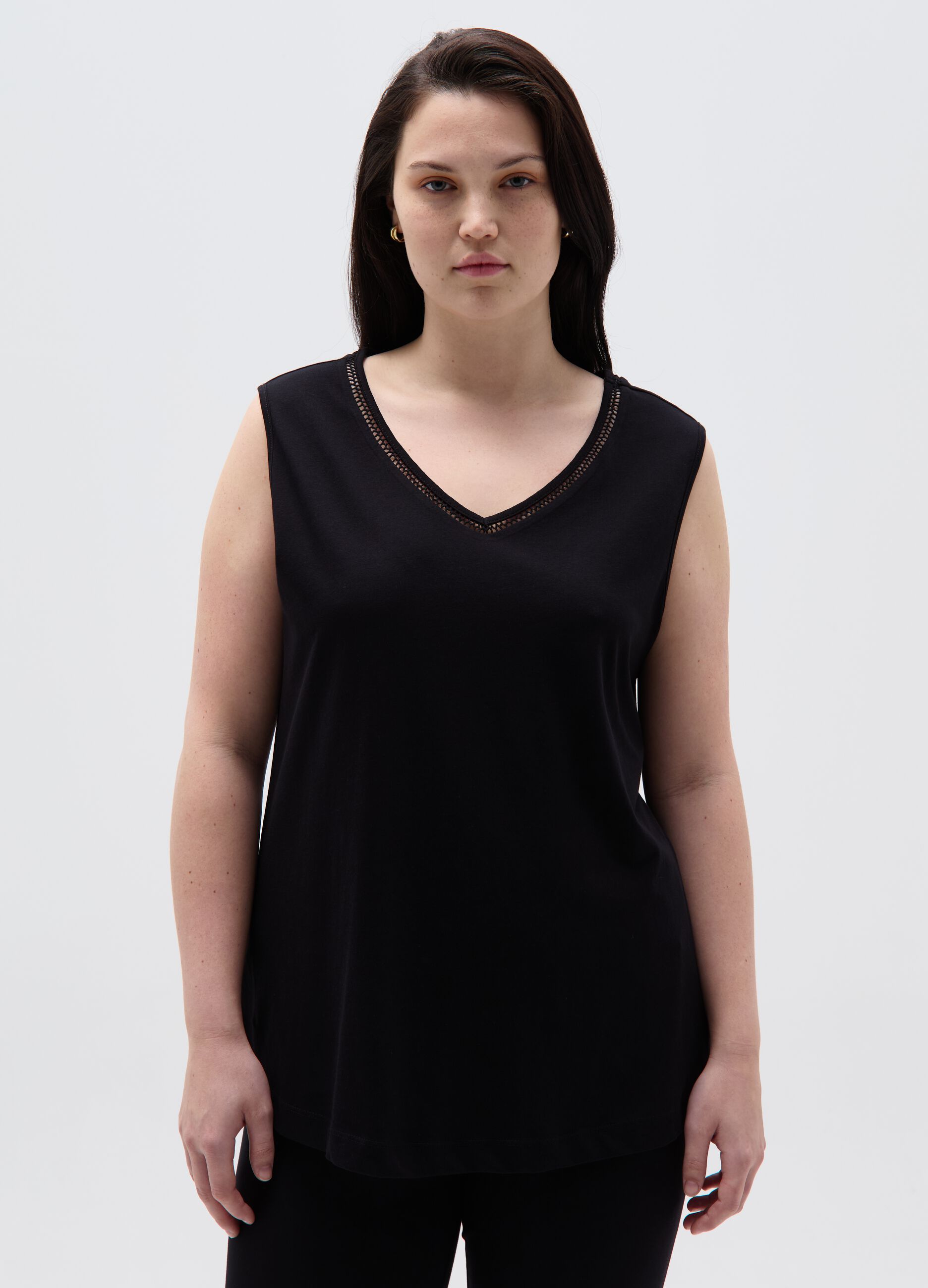 Tank top Essential con scollo a V Curvy