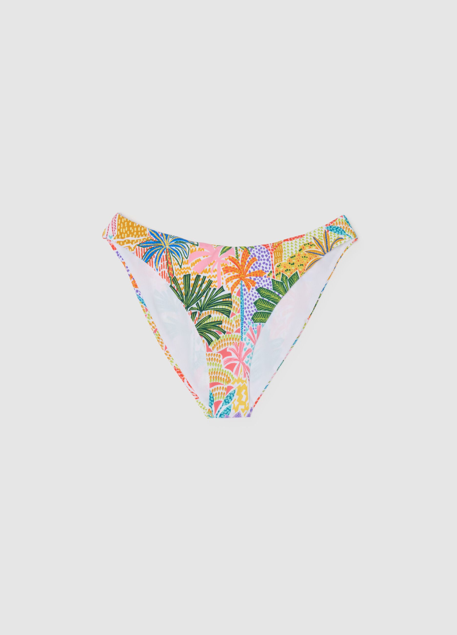 Women's multicolour stretchy blend bikini