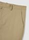 Beige regular fit twill and stretch cotton trousers_5