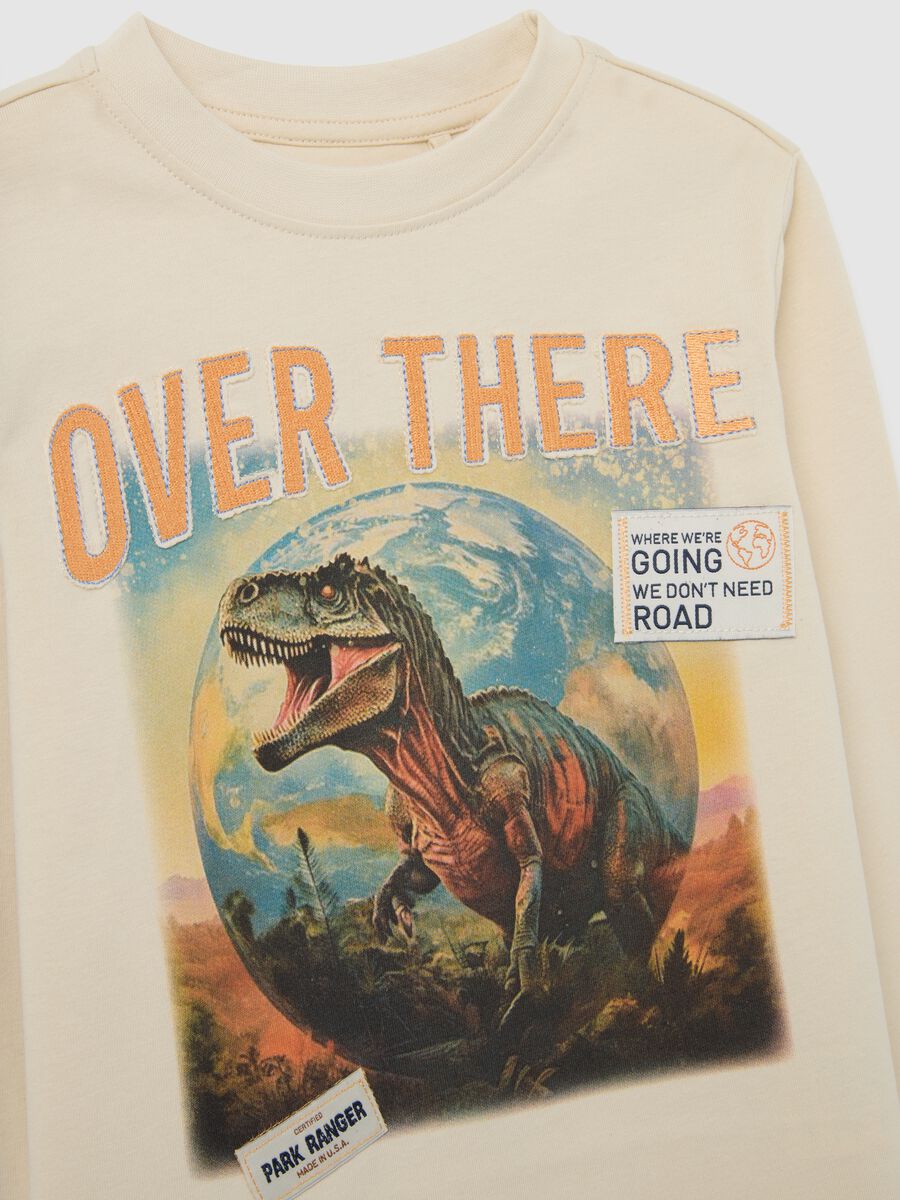 Long sleeve beige cotton t-shirt_2