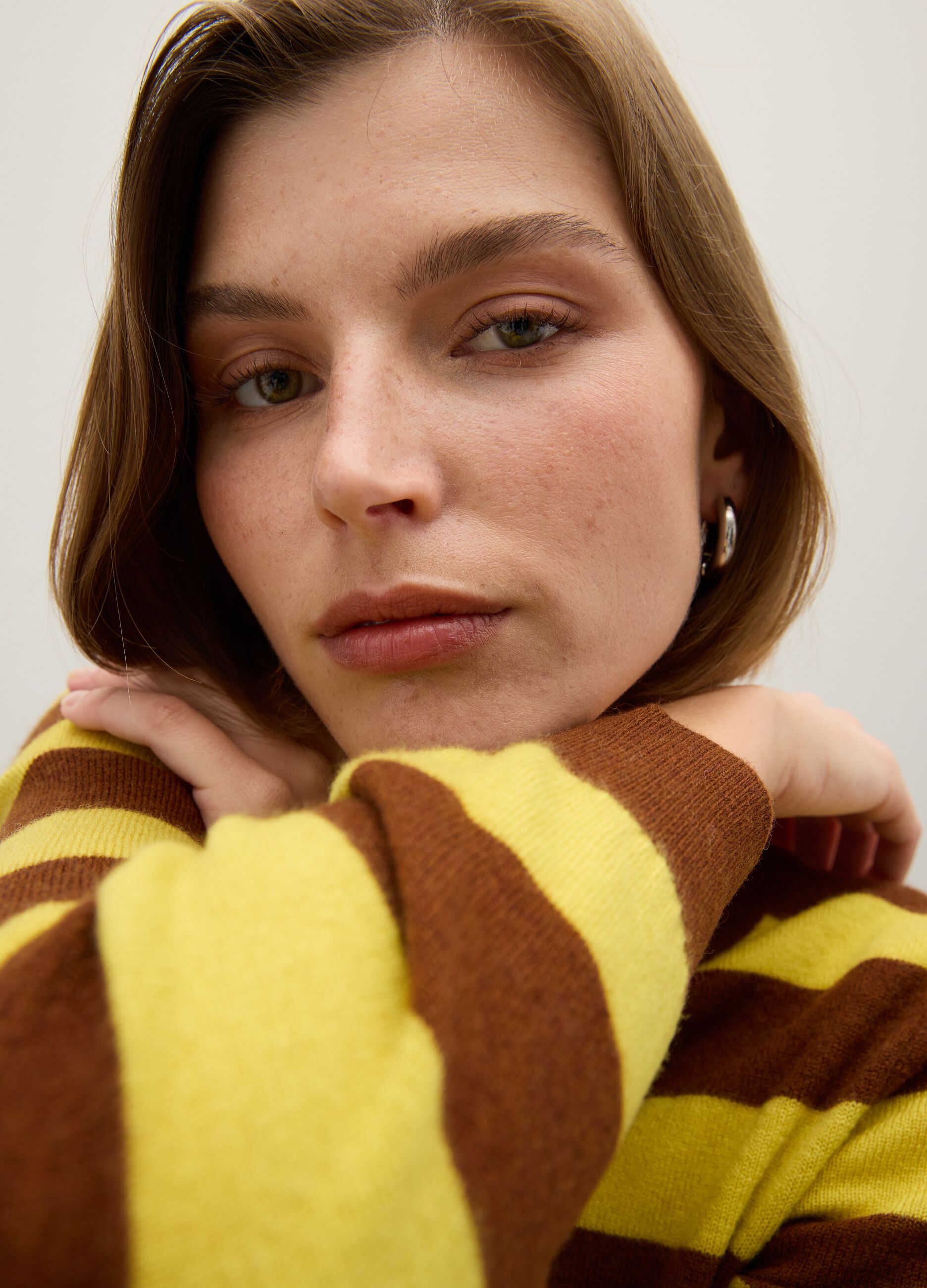 Multicolour Pure Wool Regular Fit Sweater