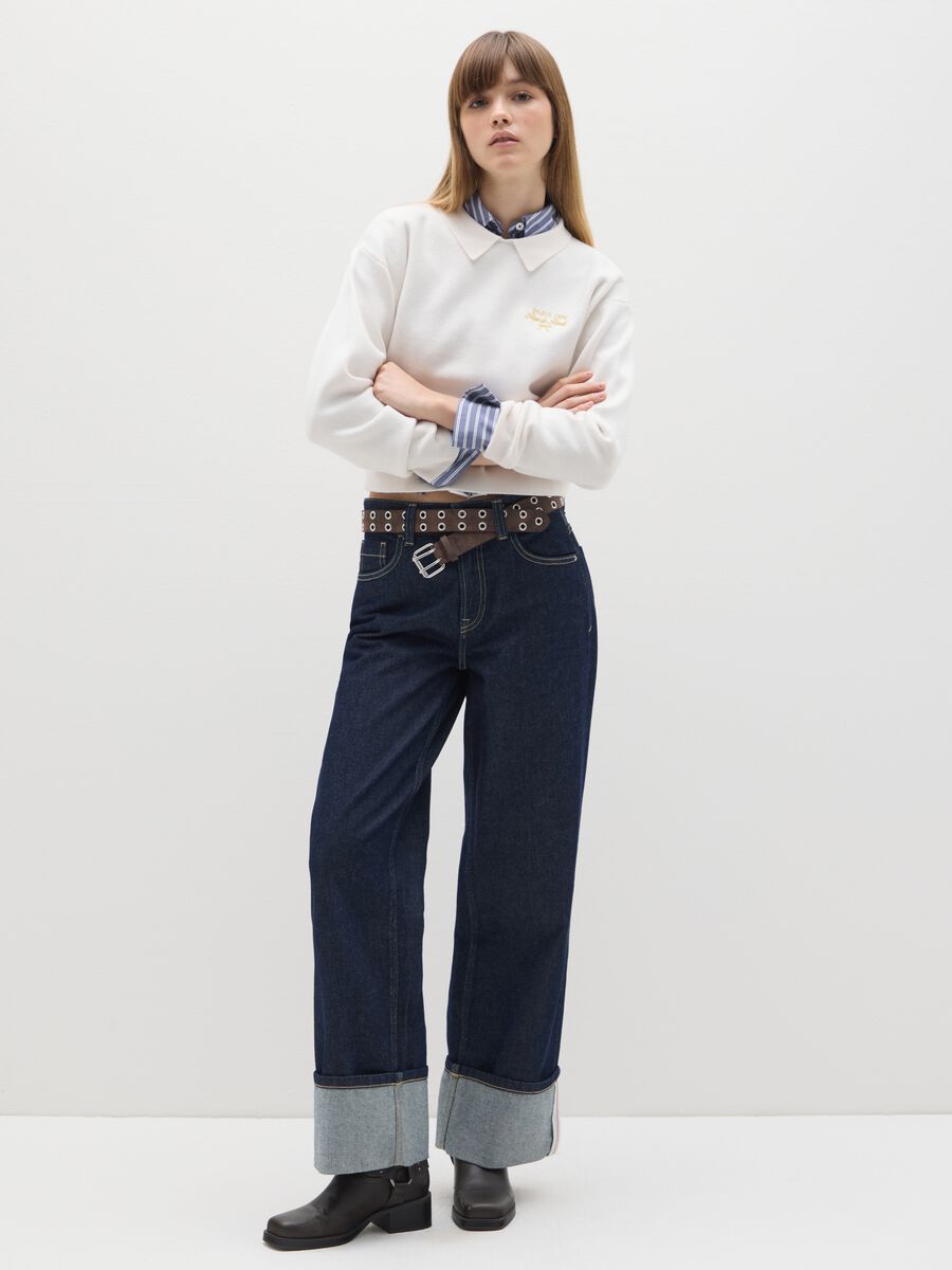 White Regular Fit Sweater_2
