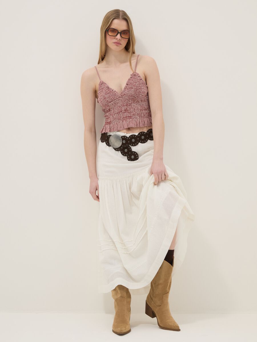 Tank top in puro cotone a righe multicolor slim fit_2