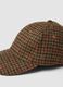 Brown wool-blend checked cap_1