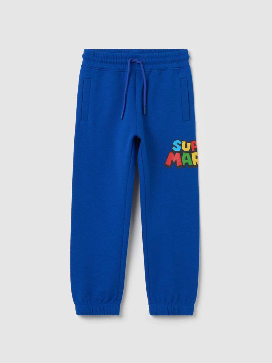 Cotton joggers with drawstring and Super Mario™ print_0