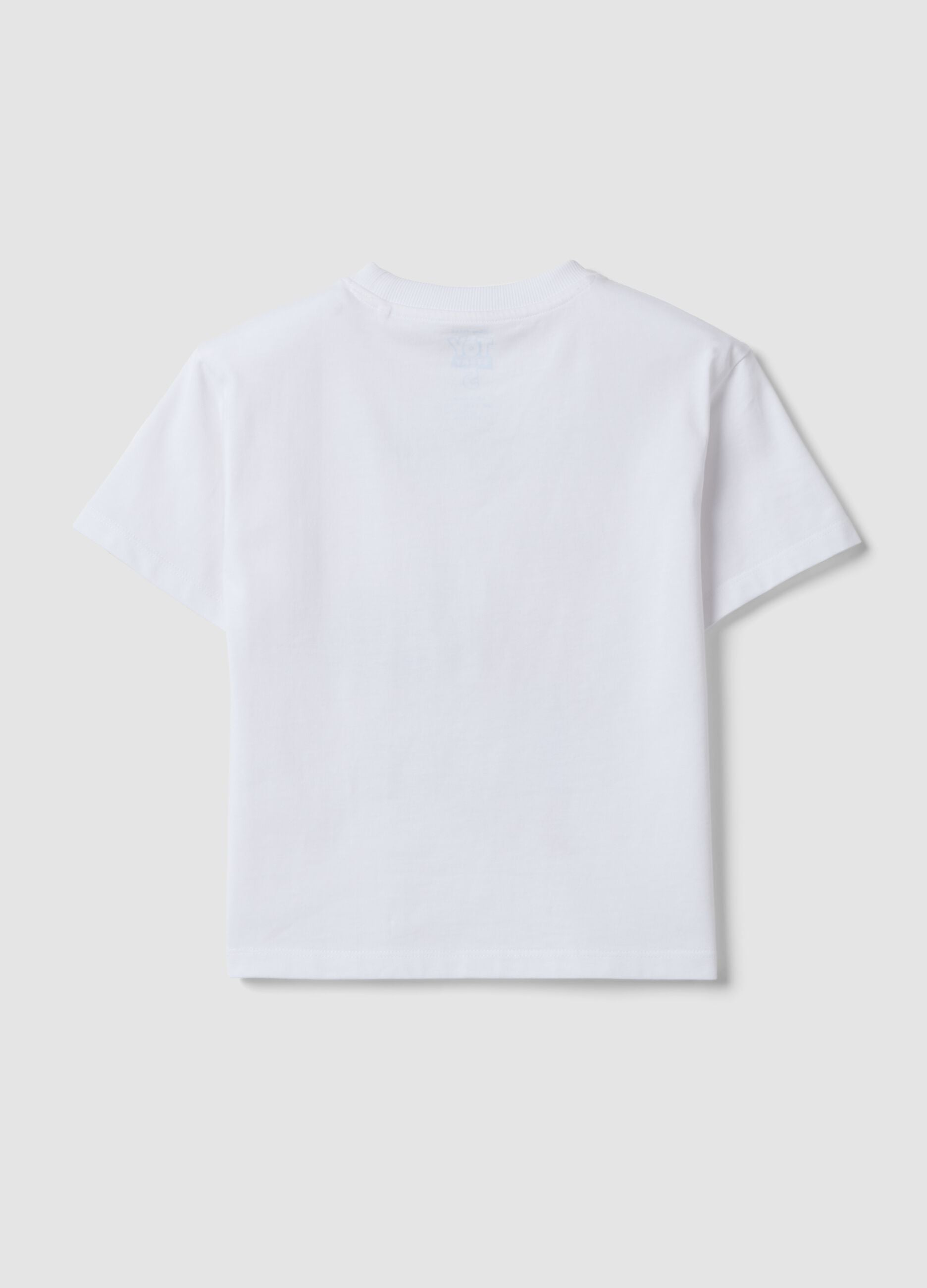 T-shirt bianca in puro cotone con stampa Toy Story per bambino