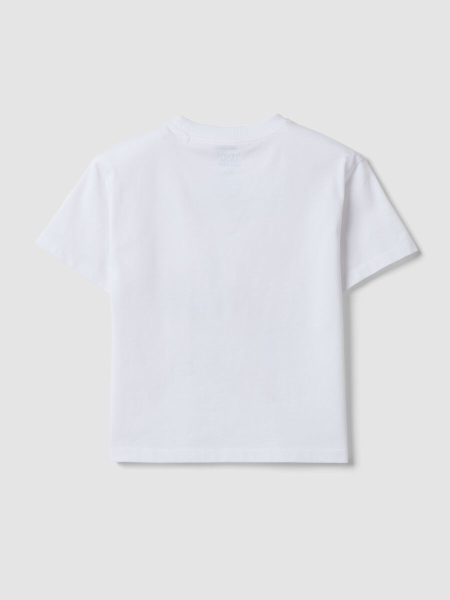 White pure cotton Toy Story print T-shirt for boys_1