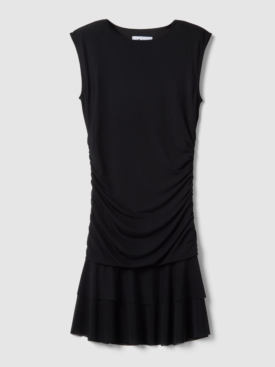 Black Sleeveless Dress Regular Fit_5