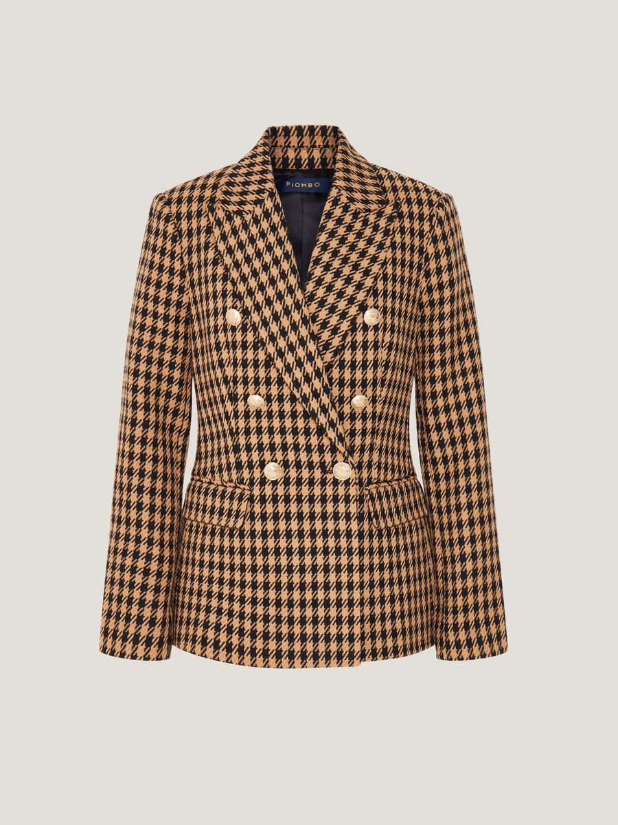 Blazer doppiopetto fantasia pied de poule_4